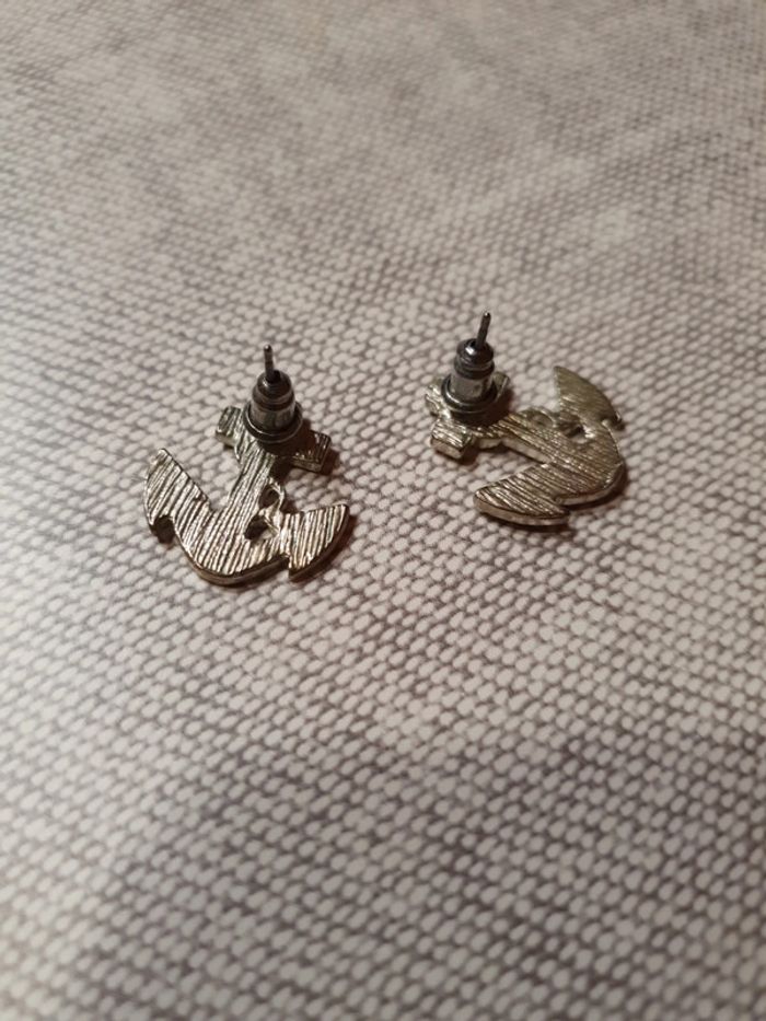 Boucles d'oreilles ancre - photo numéro 2