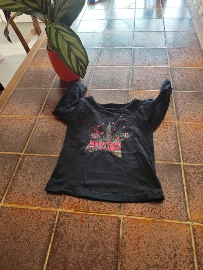 Tee shirt manches longues New York étoiles