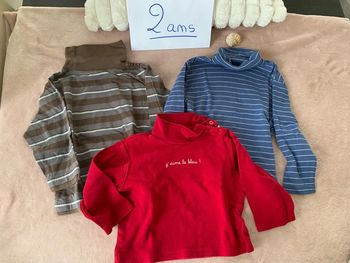 Lot de 3 tee-shirts manches longues taille 2 ans