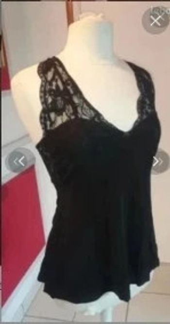 Débardeur dentelle noir neuf t 36