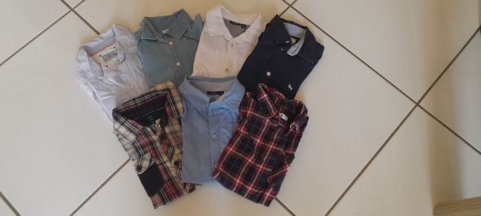 Lots de 7 chemise manche longue garçon taille 8ans