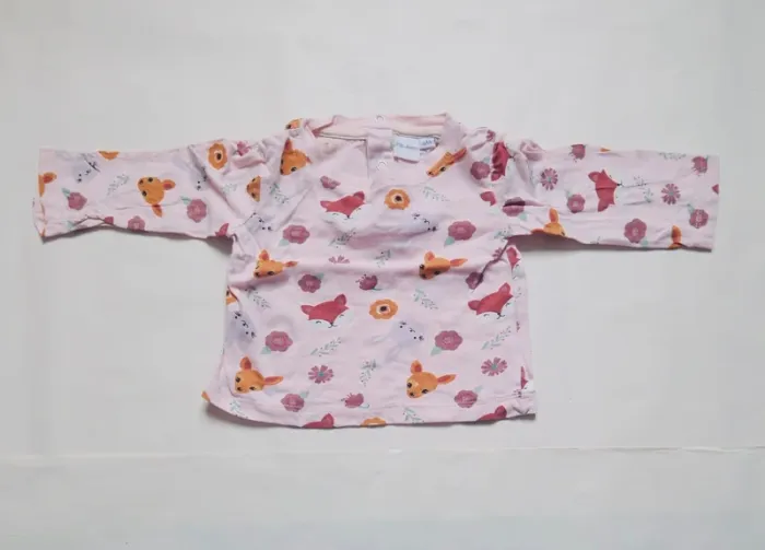 Lot 11 t-shirts manches longues fille 6 mois - photo numéro 9