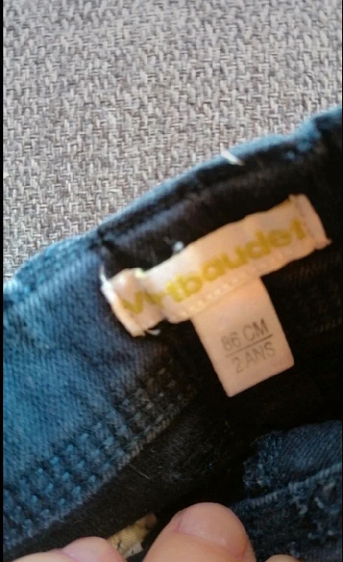 Jeans bleu foncé vertbaudet 2 ans - photo numéro 2
