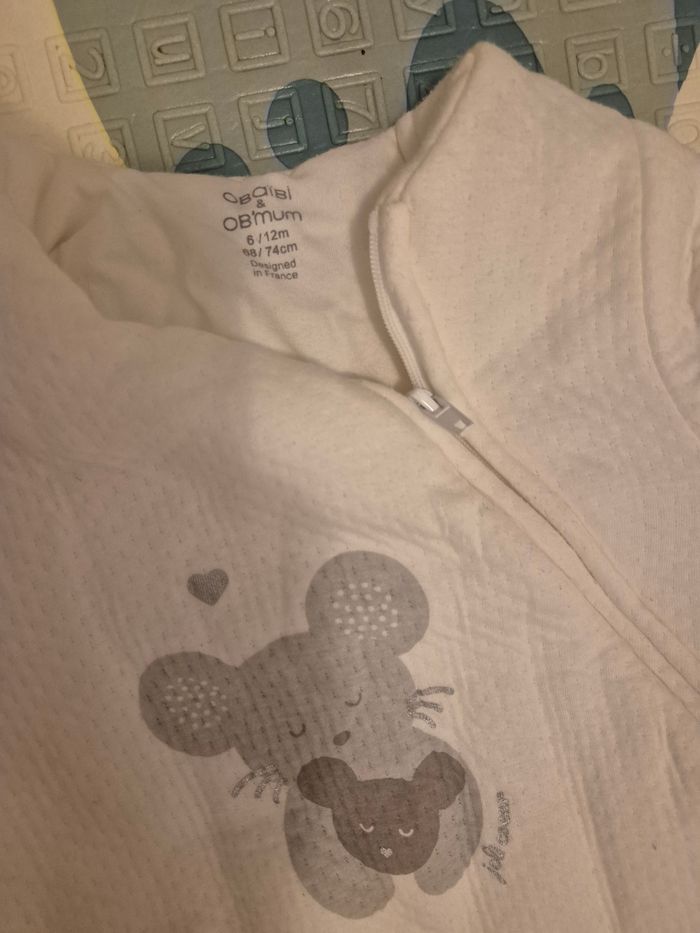 Gigoteuse manche longue blanc okaidi de 6 à 12 mois - photo numéro 2