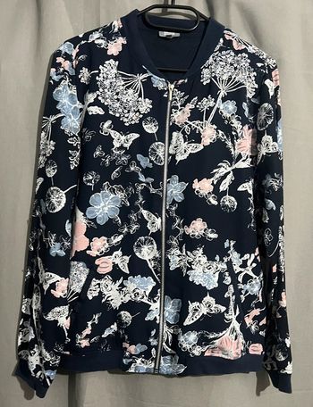 Veste zippé femme excellent état porté une fois taille 40 bleu bonheur