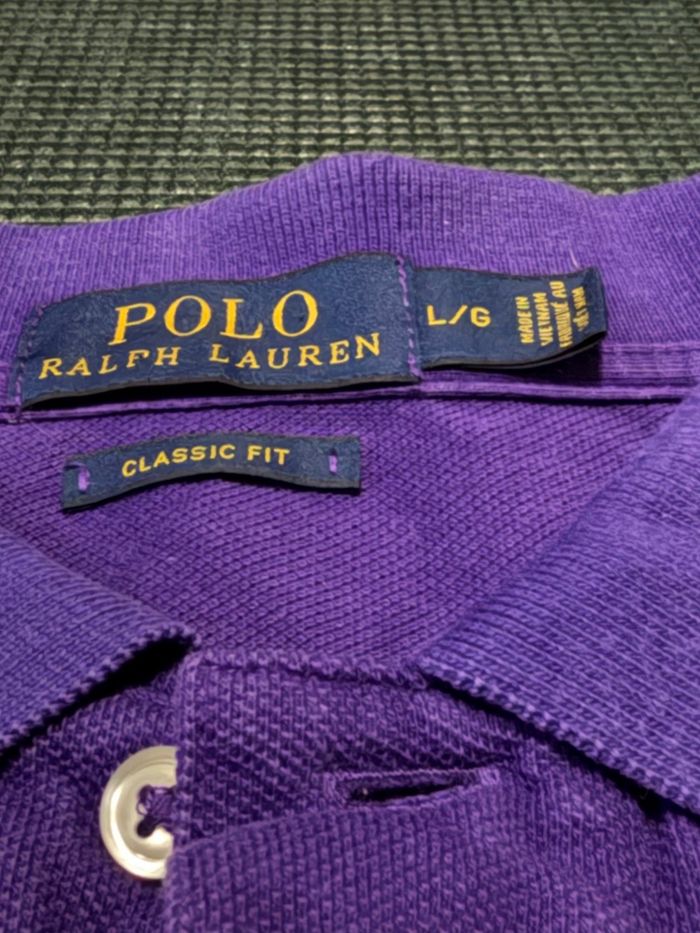 Polo  Ralph Lauren Taille Size L Violet - photo numéro 3