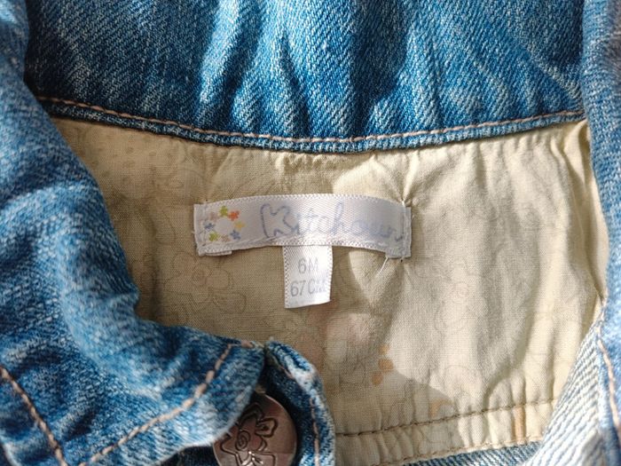 Veste en jean fille 6 mois 67 cm - photo numéro 2