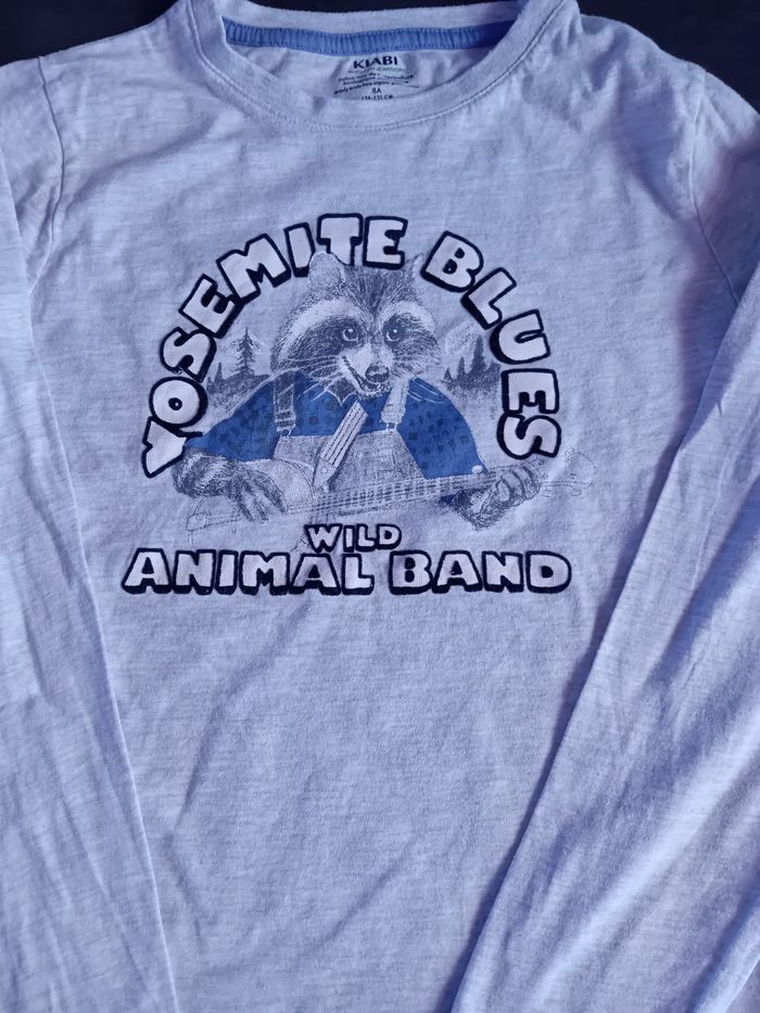 T shirt manches longues gris Kiabi 8 ans