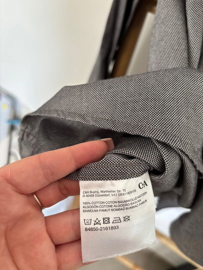 Chemise grise / noire 100% coton C&A taille XL - photo numéro 7