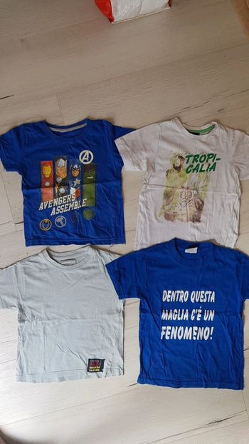 Lot de 4 tee shirts estivaux garçon 5ans