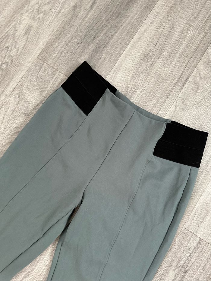 Pantalon taille haute vert eucalyptus et noir Damart T46 3XL - photo numéro 2