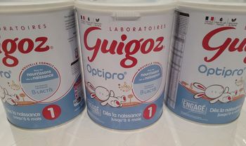 3 pots de lait Guigoz optipro 1