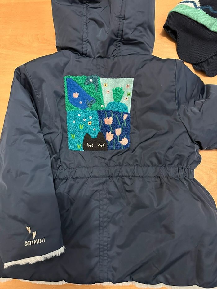 Manteau fourré + Bonnet Catimini - photo numéro 5