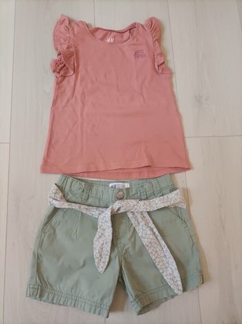 Short et tee-shirt H&M 3 ans