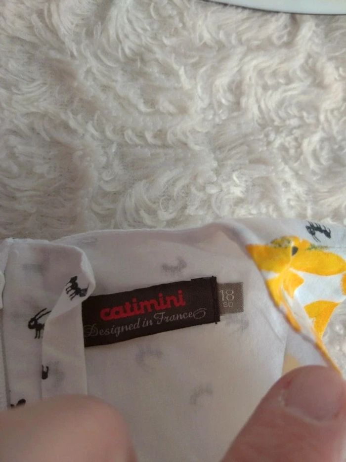 Robe doublée été Fille 18 mois Fleurs Fourmi Catimini 100% coton - photo numéro 7