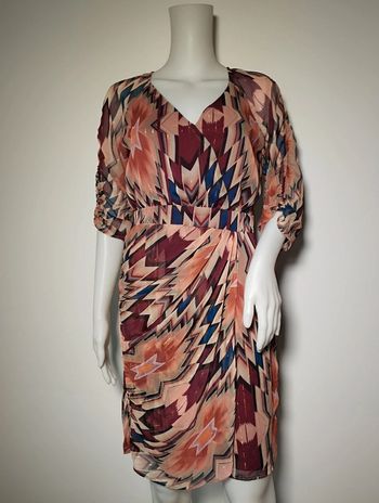 Robe multicolore et dorée taille 36