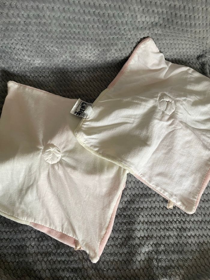 Doudou plat vache Lola beige rose fleur Noukie's