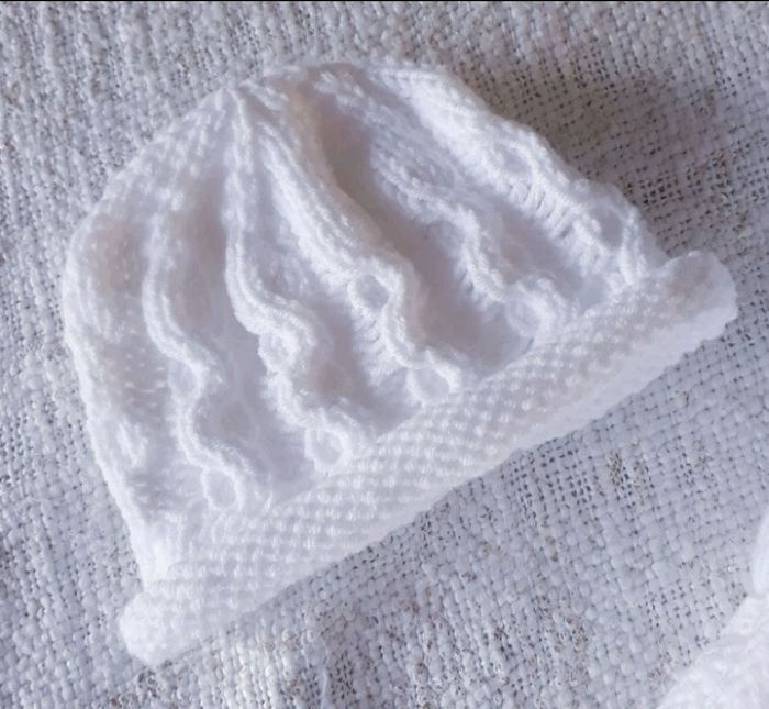 Cocon de naissance laine mérinos tricot bébé - photo numéro 3