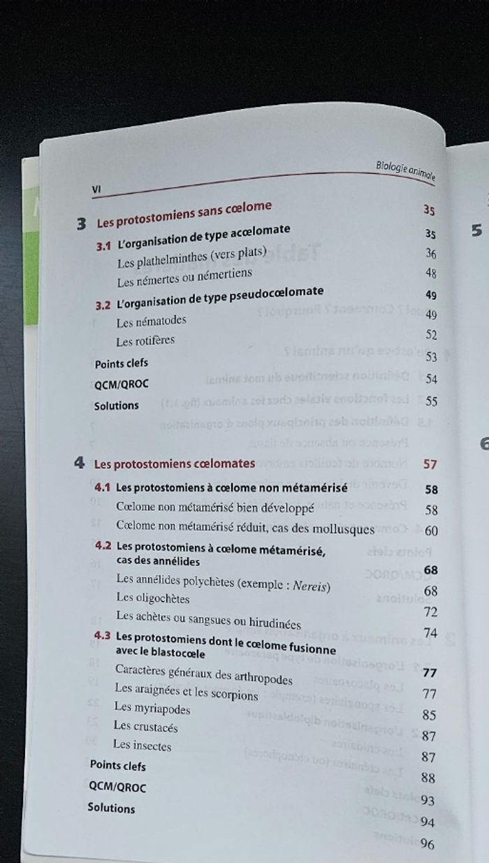 Manuel Biologie animale - Cours + QCM + QROC- Licence/Prépa/Master - photo numéro 4