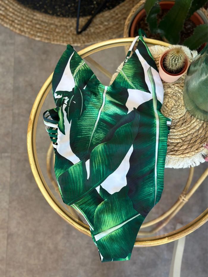 Maillot de bain une pièce à motif tropical, taille 36 - photo numéro 4