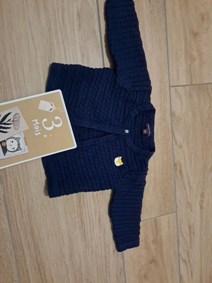 Gilet sergent major bleu marine 3 mois - photo numéro 5
