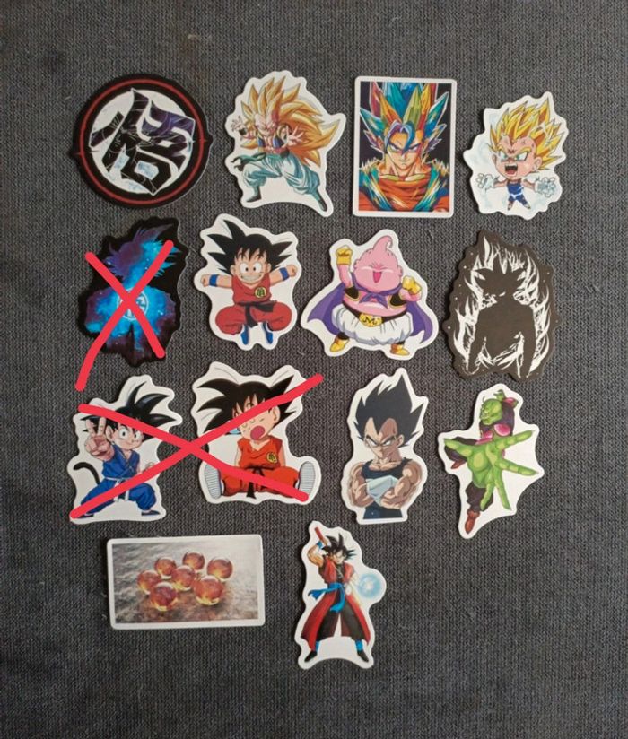 Autocollants stickers dragon ball Z
