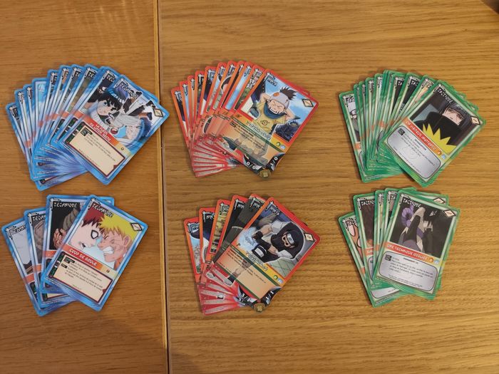 Lot 49 cartes Naruto TCG bandai 2007 Ninja technique tactique