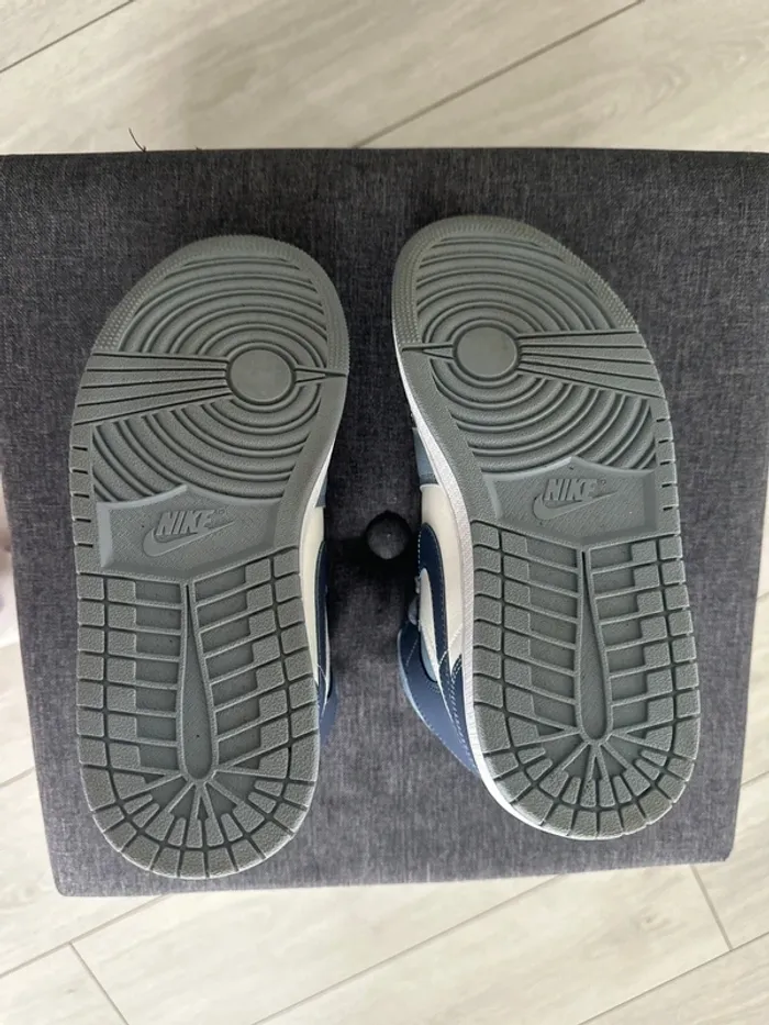 Air Jordan 1 Mid - AJ1 voile bleu diffusé - photo numéro 5
