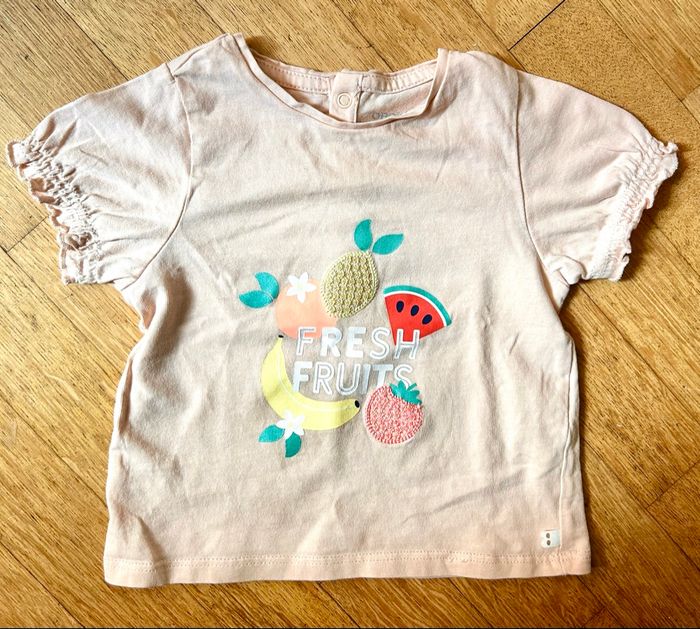 Lot de 4 t-shirts Obaïbi - Fille - 12 mois - TBE - photo numéro 8