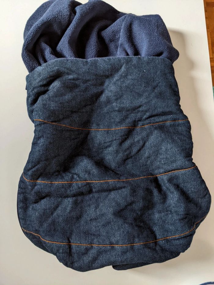 Vertbaudet Housse élastiquée pour siège coque 0+ - marine bleu jean