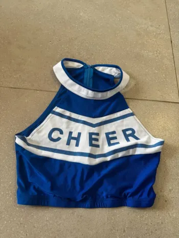 Haut bleu et blanc taille S, très bon état