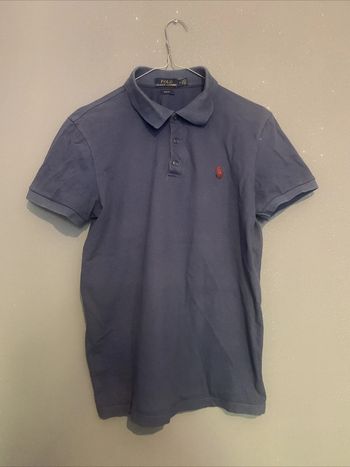 Haut Tshirt Polo bleu Slim Fit Ralph Lauren TM