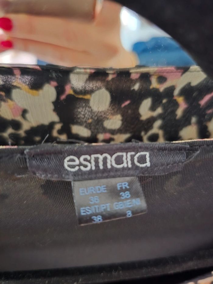 Robe à motifs et volants neuve esmara taille 38 printemps - photo numéro 3