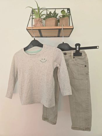 Ensemble t-shirt et Jean / Primark et Zara 9/12 mois 👦