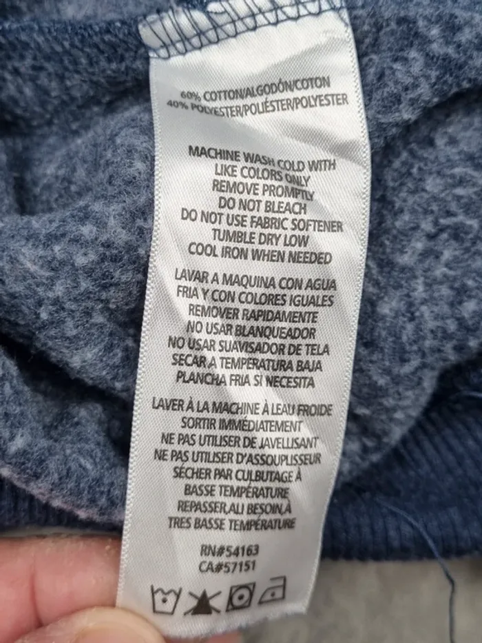 Sweat Tommy Hilfiger bleu chiné – Taille M Femmes (mesures en photos) - photo numéro 7