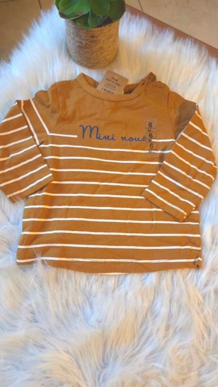 (Neufs non portés) 🏷😍🥰💙 Teeshirt ml et jeans 3 mois garçon 💙🥰😍 - photo numéro 3