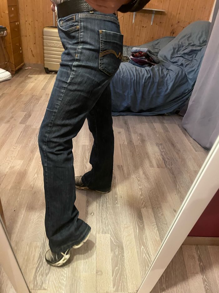 Jeans femme bootcut vintage taille 38 - photo numéro 2