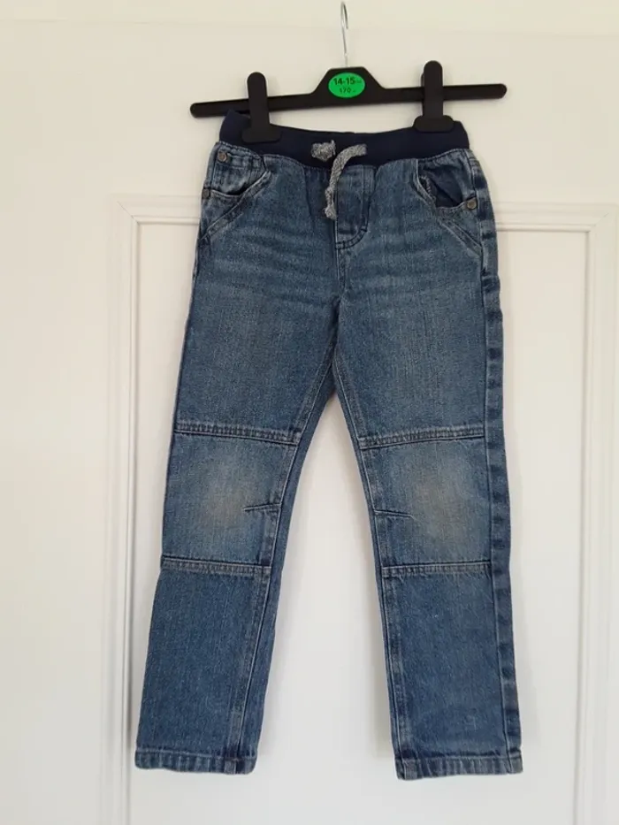 Jeans bleu délavé