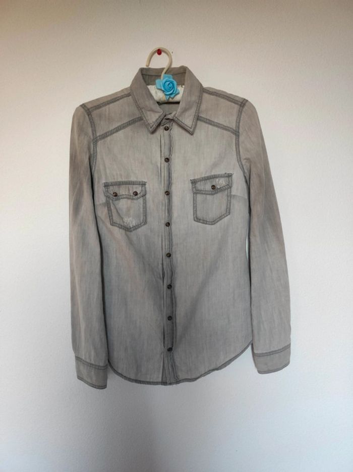 Chemise Pimkie gris délavé effet jeans taille XS Achat occasion - Main Image