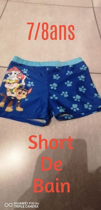 Short de bain 7/8 ans 