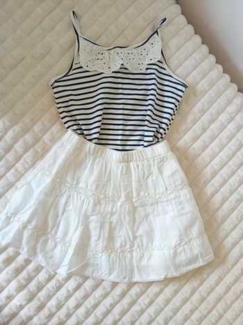 Ensemble jupe + débardeur 6/8ans H&M 🤍🌼