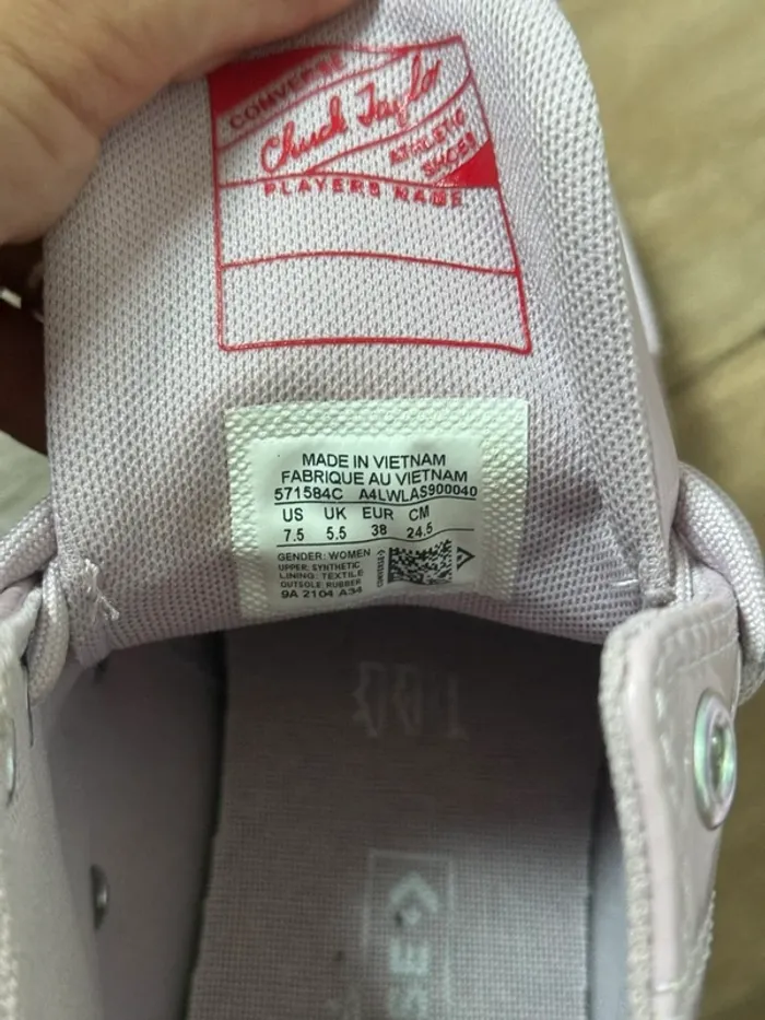 Converse Chuck Taylor All Star montantes – Vernis rose poudré – Taille 38 - photo numéro 6