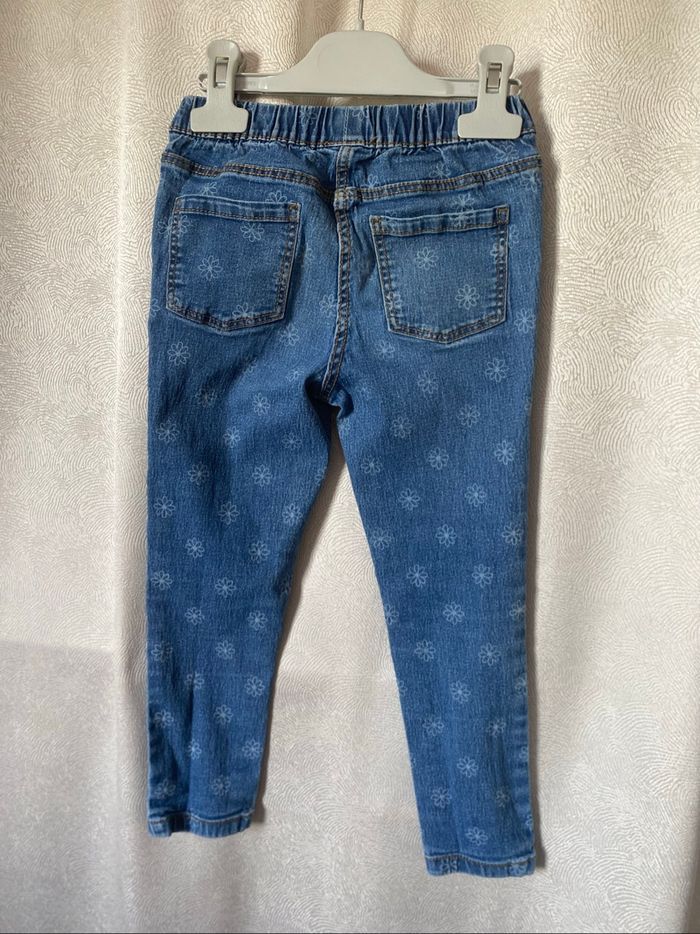 Jegging jeans imprimé fleurs 5/6 ans Tex - photo numéro 2