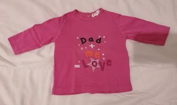 T-shirt ML rose 3 mois