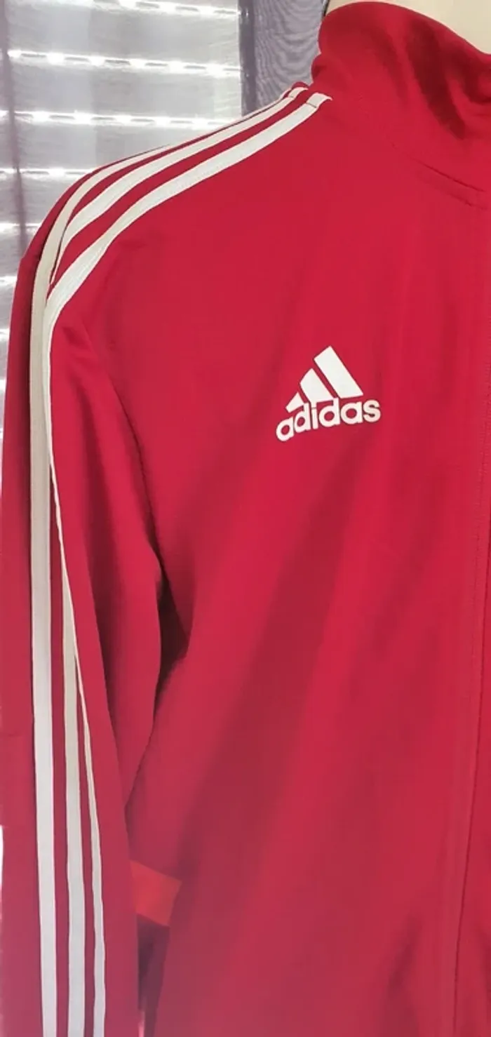Veste jogging rouge Adidas M - photo numéro 3