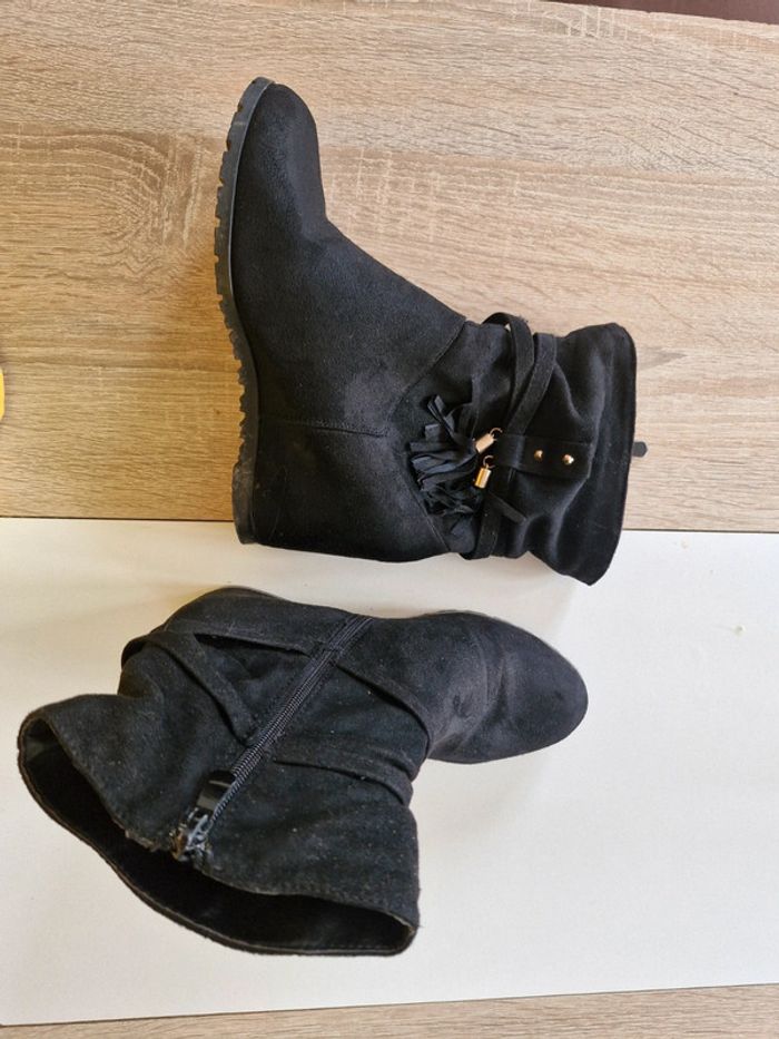 Magnifique bottine velours noir taille 38 - photo numéro 3