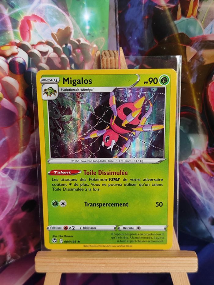 Migalos holo rare 4/195 tempête argentée