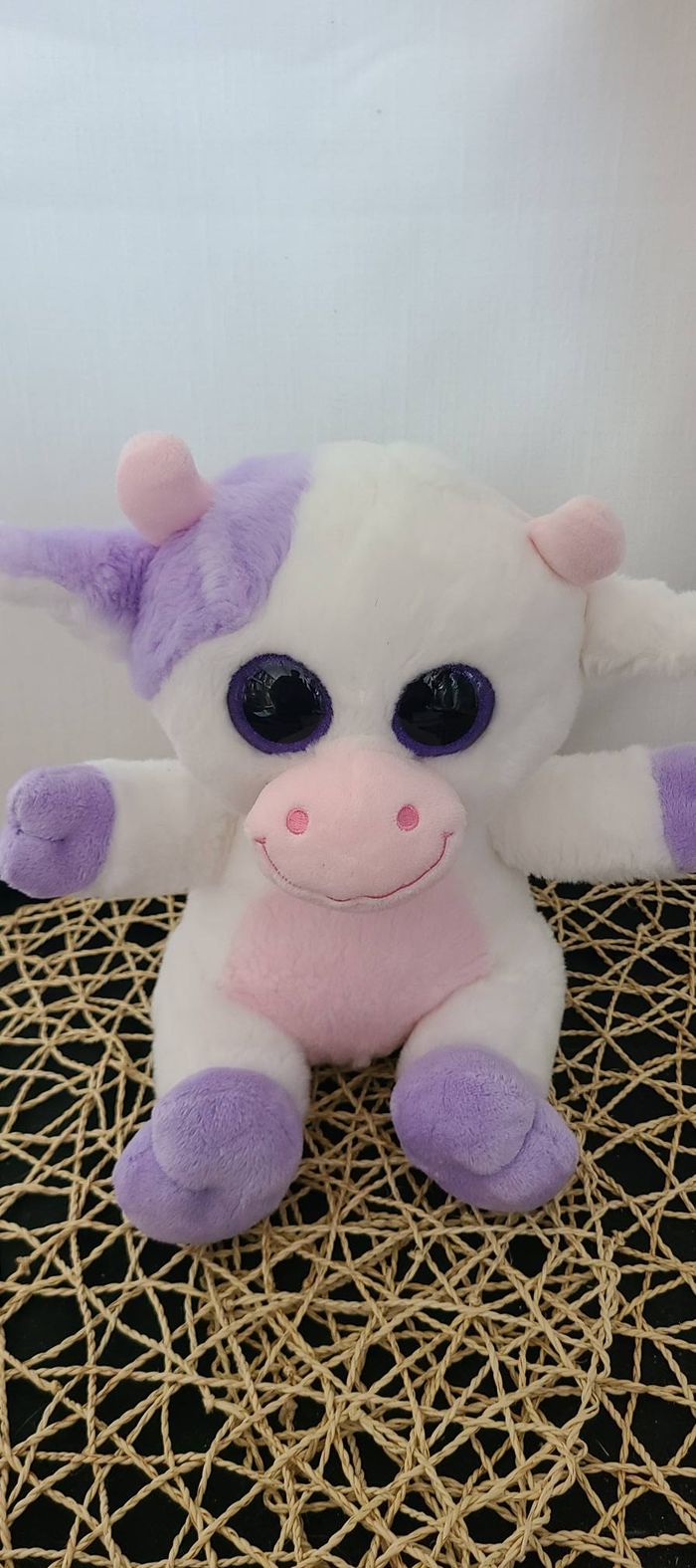 Gipsy - Peluche vache mauve petillous color