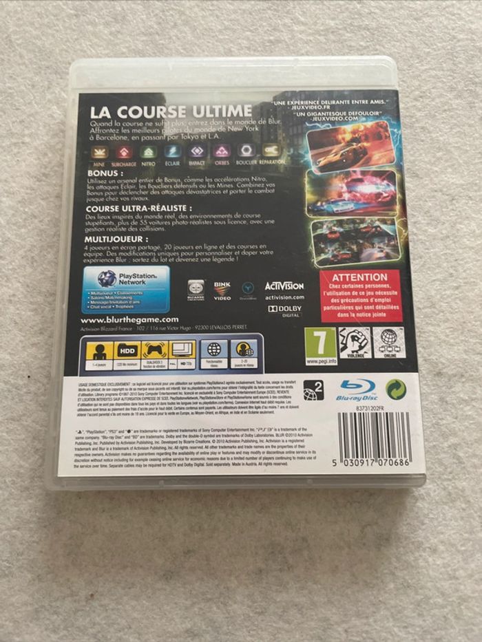 Blur Jeu Playstation 3 PS3 FR - photo numéro 3
