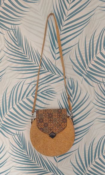 🌺 Sac a main rond bandoulière en liège - Neuf 🌺